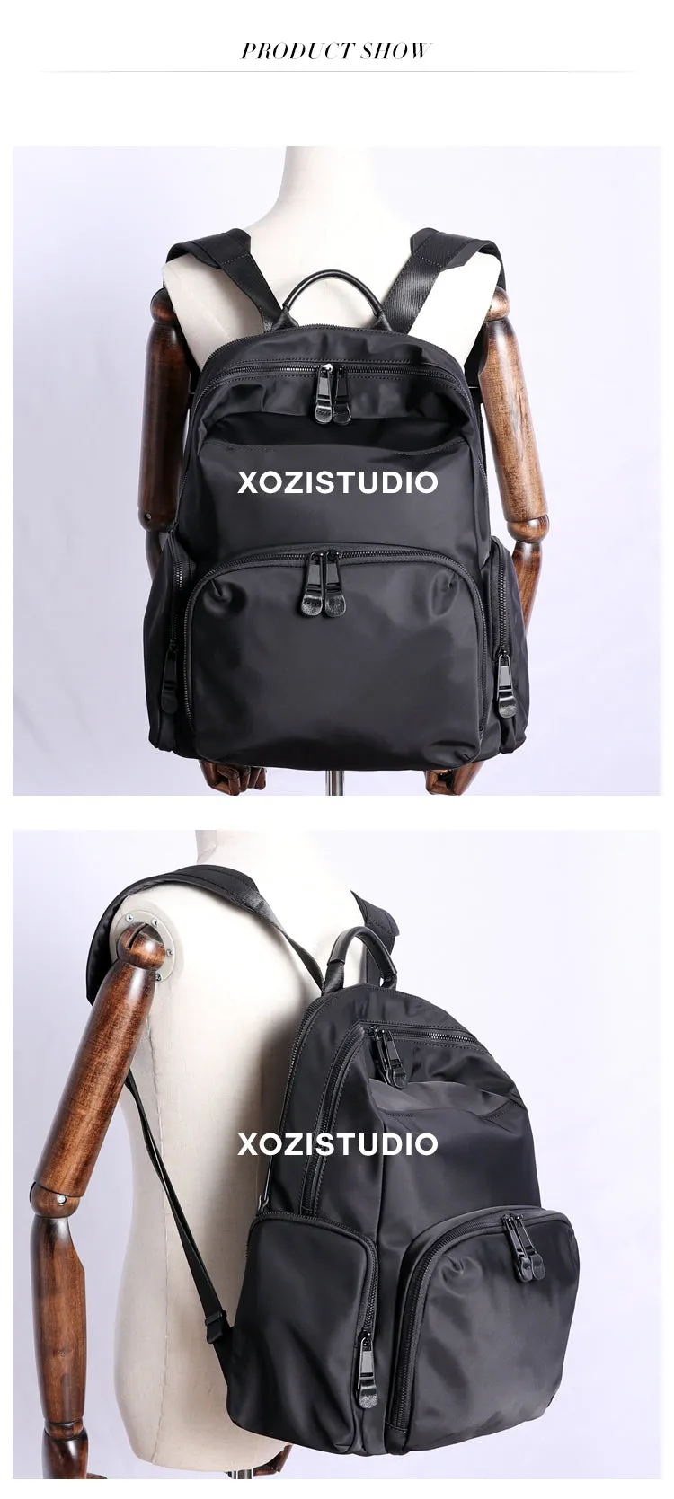 Womens Nylon Laptop Backpack Best Travel Backpack Bag Nylon Gray School Rucksack for Ladies