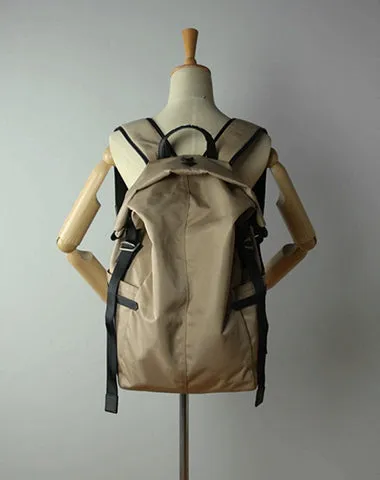 Womens Nylon Large Backpack Bag Army Green Nylon Travel Backpack School Rucksack for Ladies