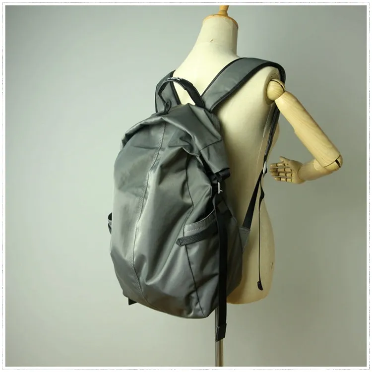 Womens Nylon Large Backpack Bag Army Green Nylon Travel Backpack School Rucksack for Ladies