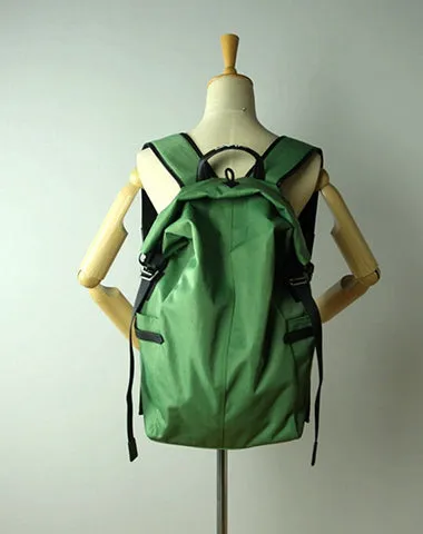 Womens Nylon Large Backpack Bag Army Green Nylon Travel Backpack School Rucksack for Ladies