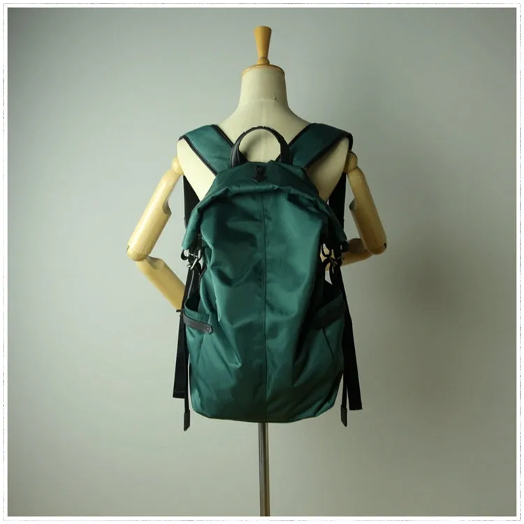 Womens Nylon Large Backpack Bag Army Green Nylon Travel Backpack School Rucksack for Ladies