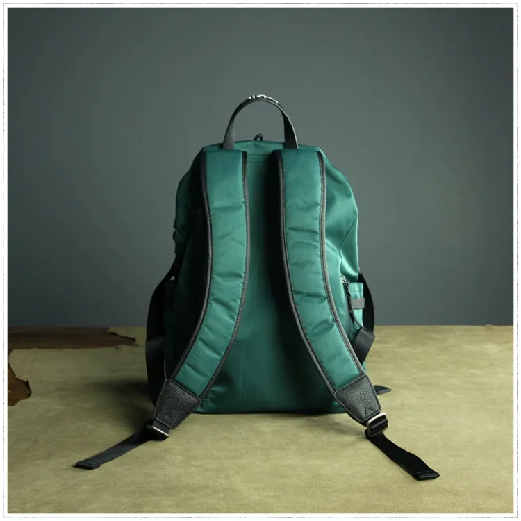 Womens Nylon Large Backpack Bag Army Green Nylon Travel Backpack School Rucksack for Ladies
