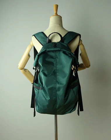 Womens Nylon Large Backpack Bag Army Green Nylon Travel Backpack School Rucksack for Ladies