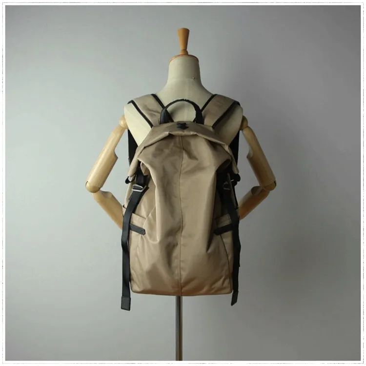 Womens Nylon Large Backpack Bag Army Green Nylon Travel Backpack School Rucksack for Ladies