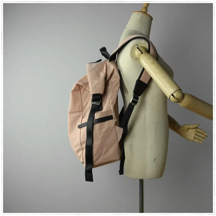 Womens Nylon Large Backpack Bag Army Green Nylon Travel Backpack School Rucksack for Ladies