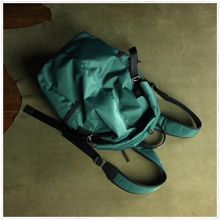Womens Nylon Large Backpack Bag Army Green Nylon Travel Backpack School Rucksack for Ladies