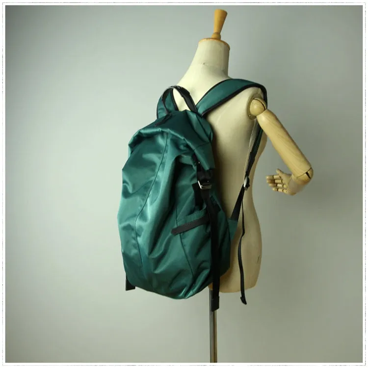 Womens Nylon Large Backpack Bag Black Nylon Travel Backpack School Rucksack for Ladies