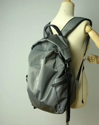 Womens Nylon Large Backpack Bag Black Nylon Travel Backpack School Rucksack for Ladies