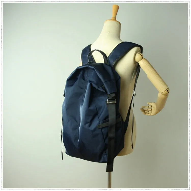 Womens Nylon Large Backpack Bag Dark Green Nylon Travel Backpack School Rucksack for Ladies