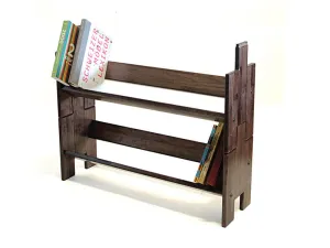 Wooden Stackable Book Shelf : Book Builder Small - 2 Units ( Mahagony Colour )