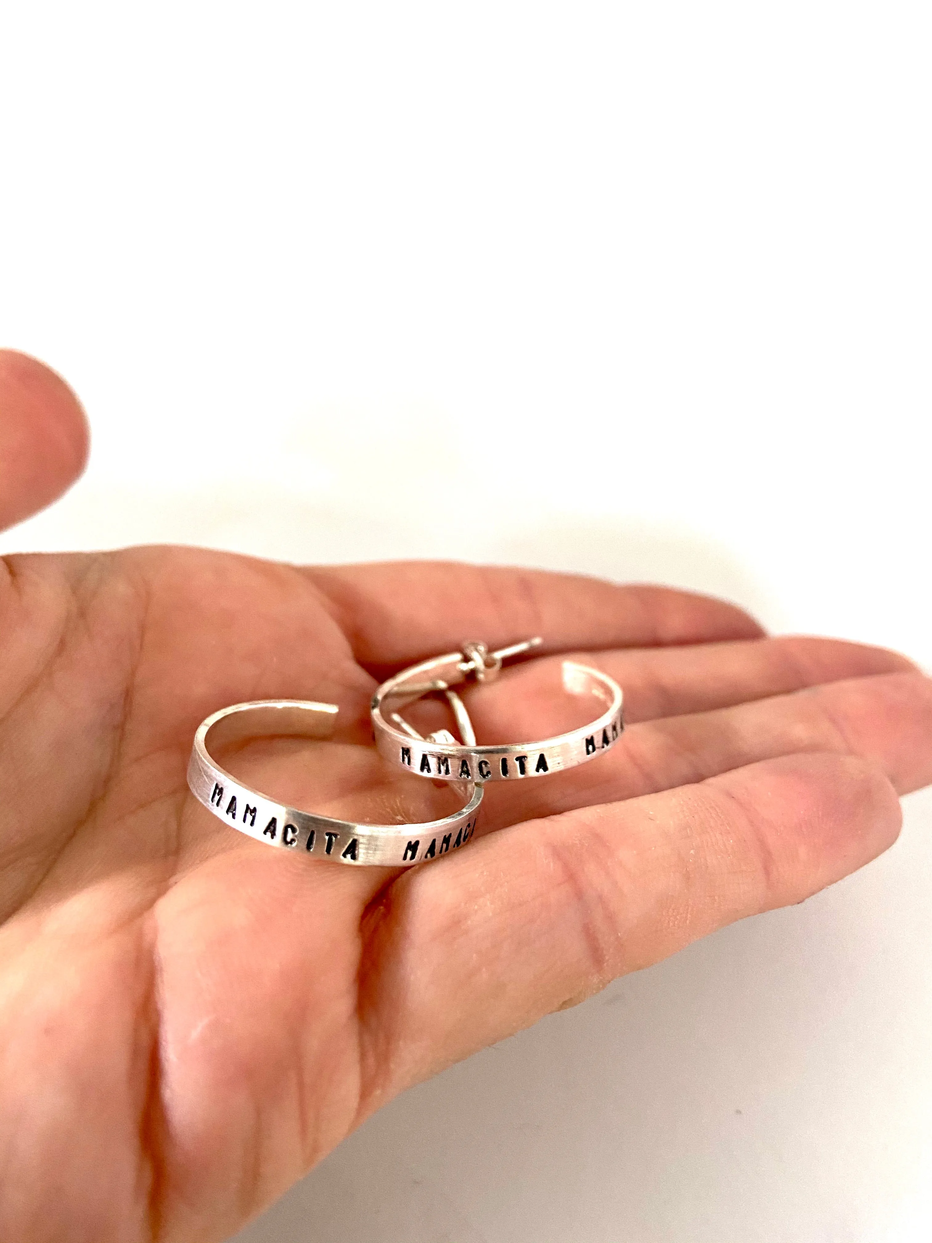 Word Hoop Earrings
