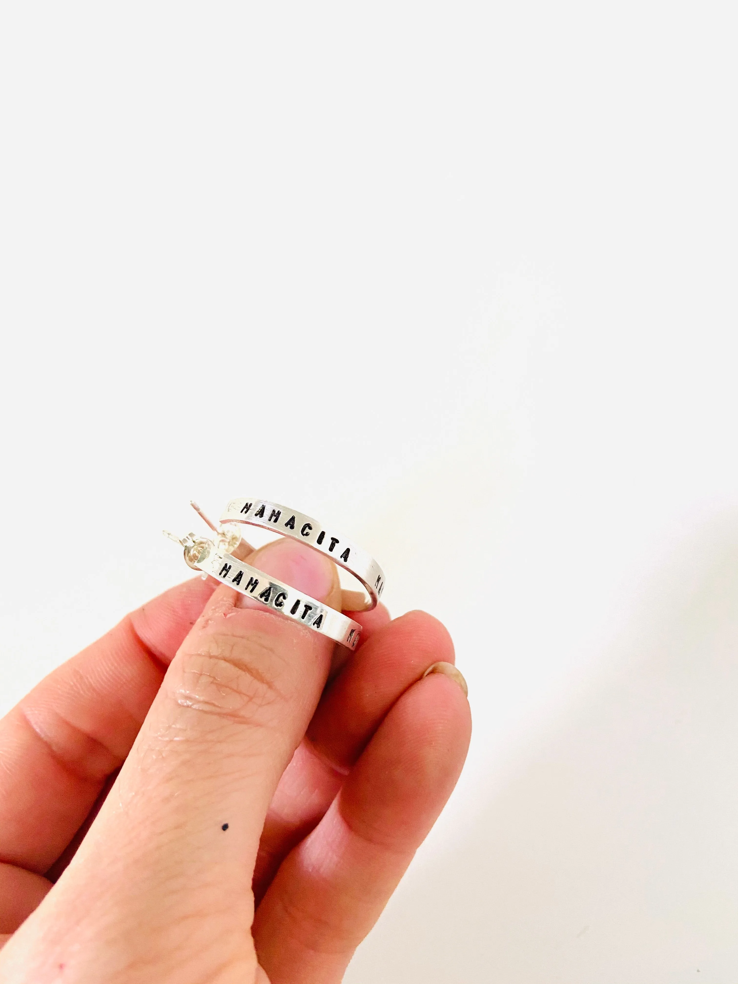 Word Hoop Earrings