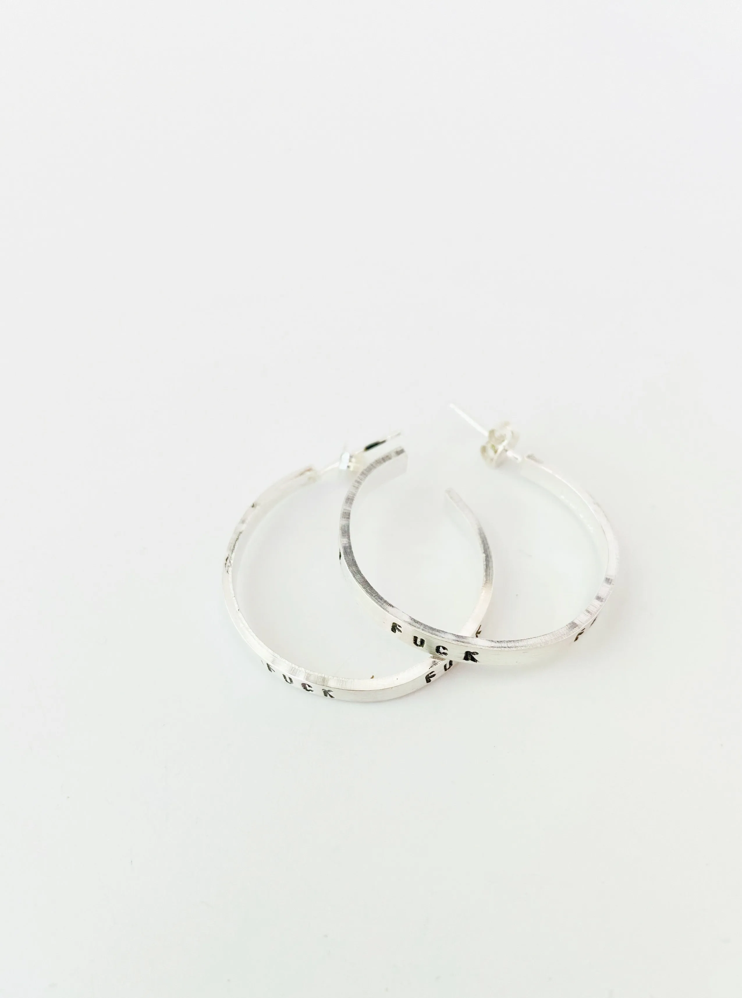 Word Hoop Earrings