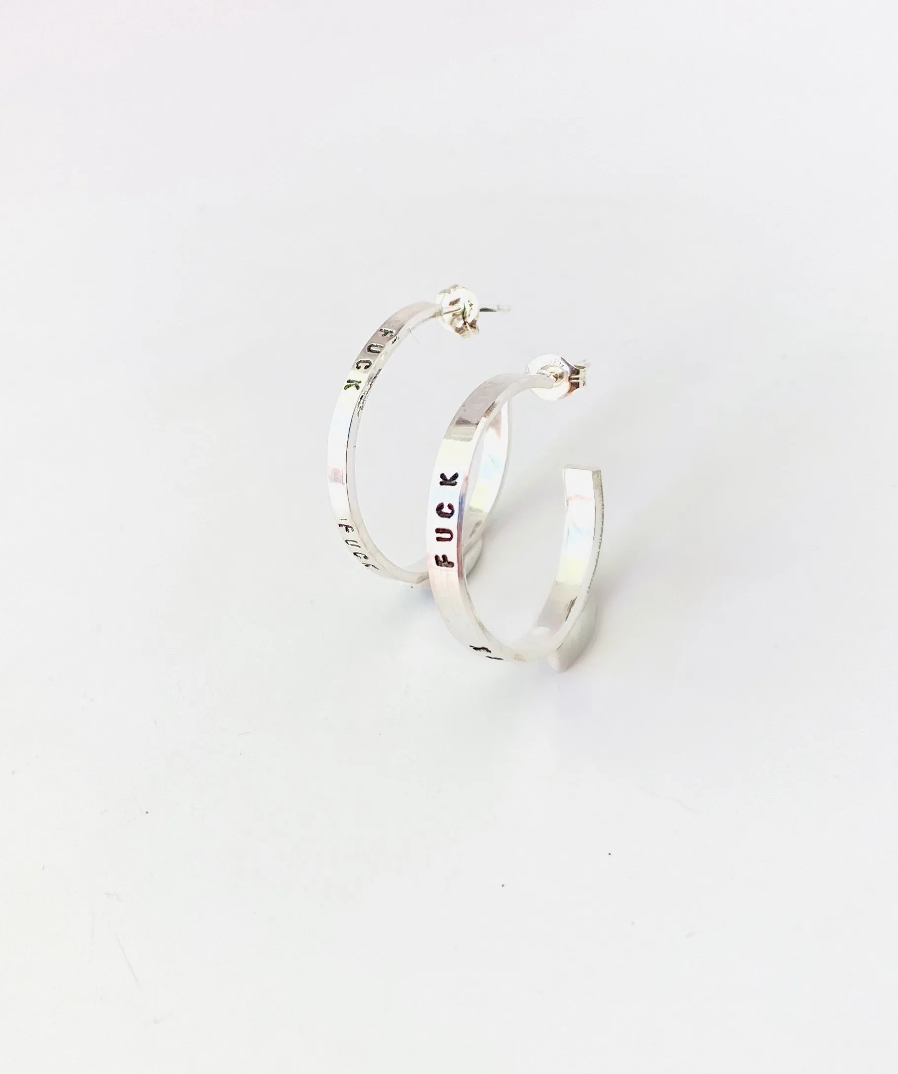 Word Hoop Earrings