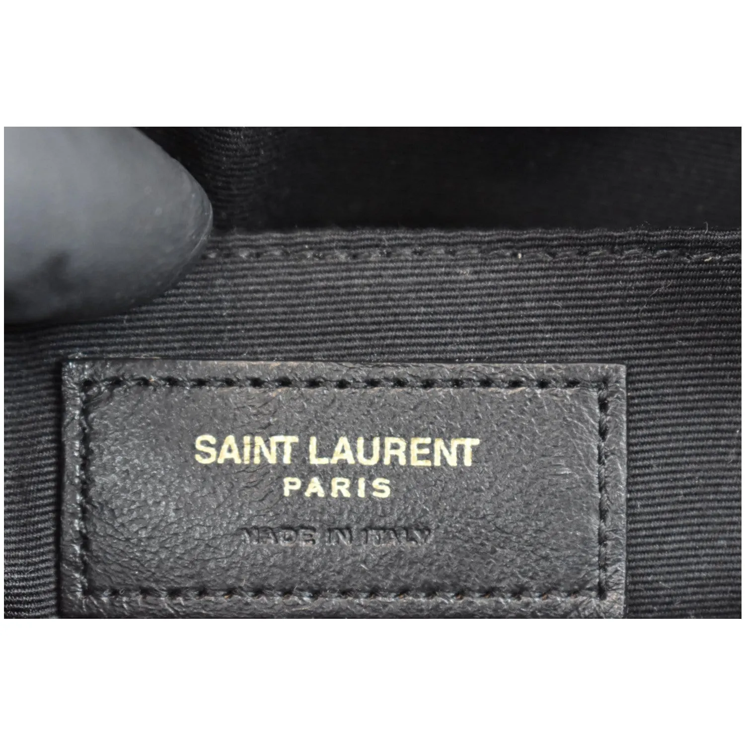 YVES SAINT LAURENT Lou Camera Monogram Leather Shoulder Bag Black