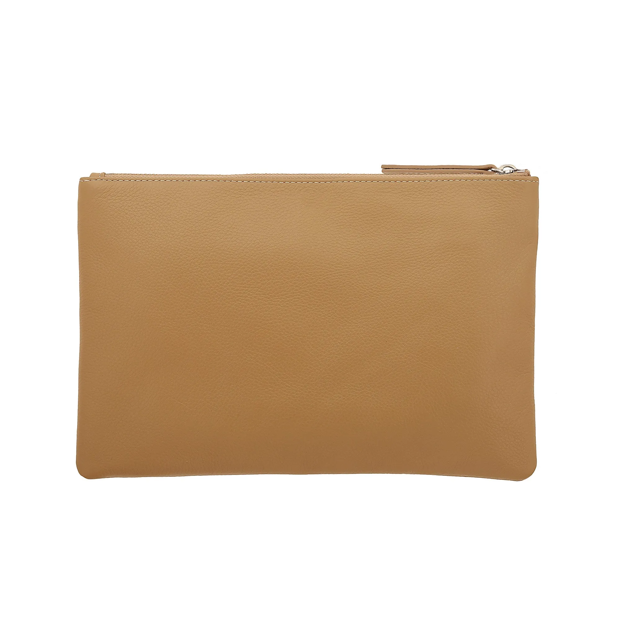 Zip Clutch Pouch Camello