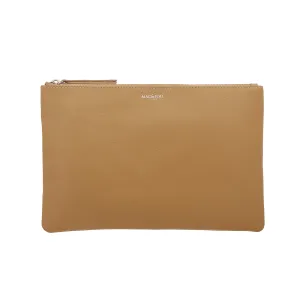 Zip Clutch Pouch Camello