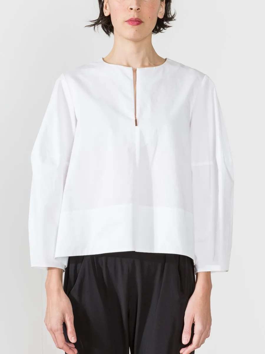 zip front top - white