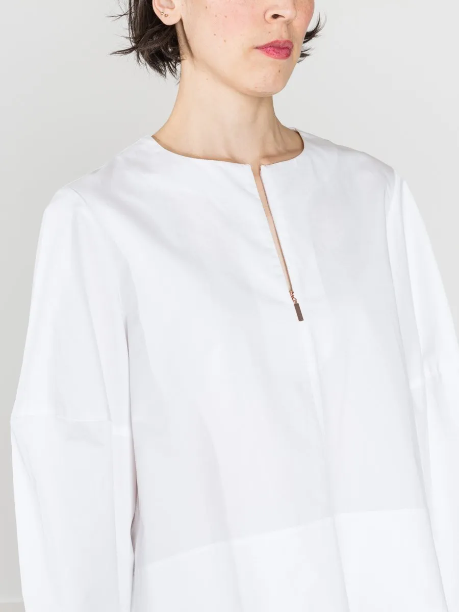 zip front top - white