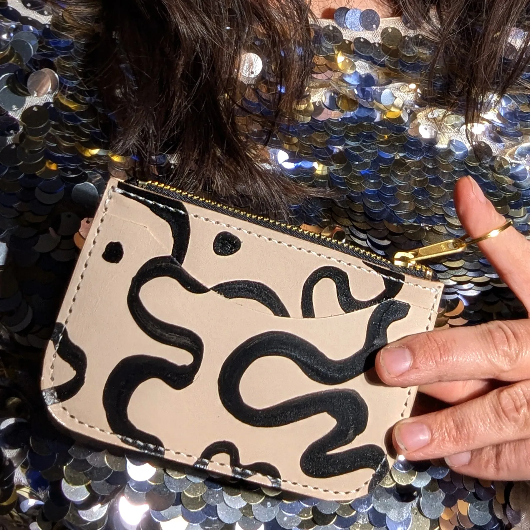 Zippy Two Pocket Pouch with Keychain